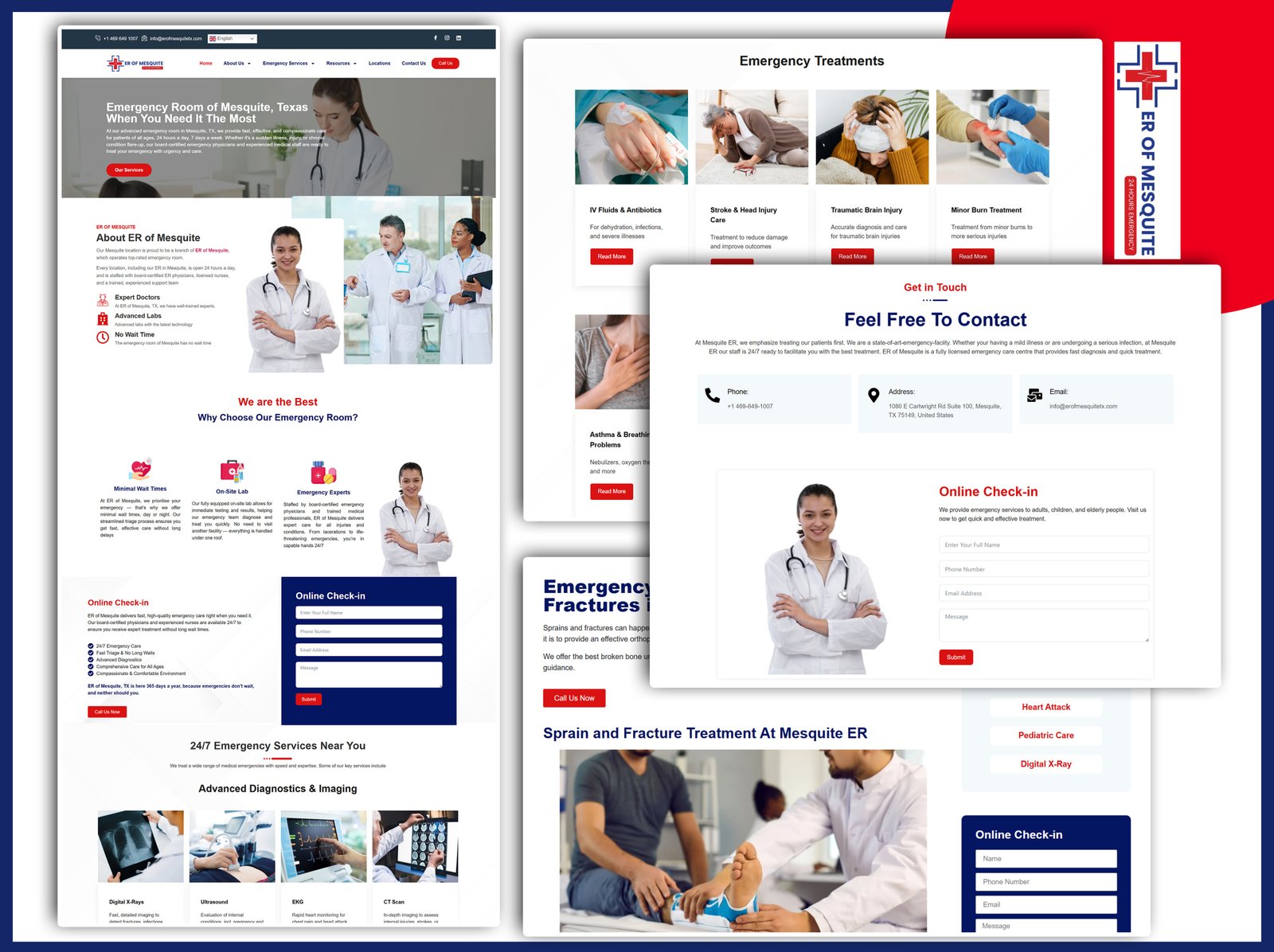 A custom-built freestanding ER website project