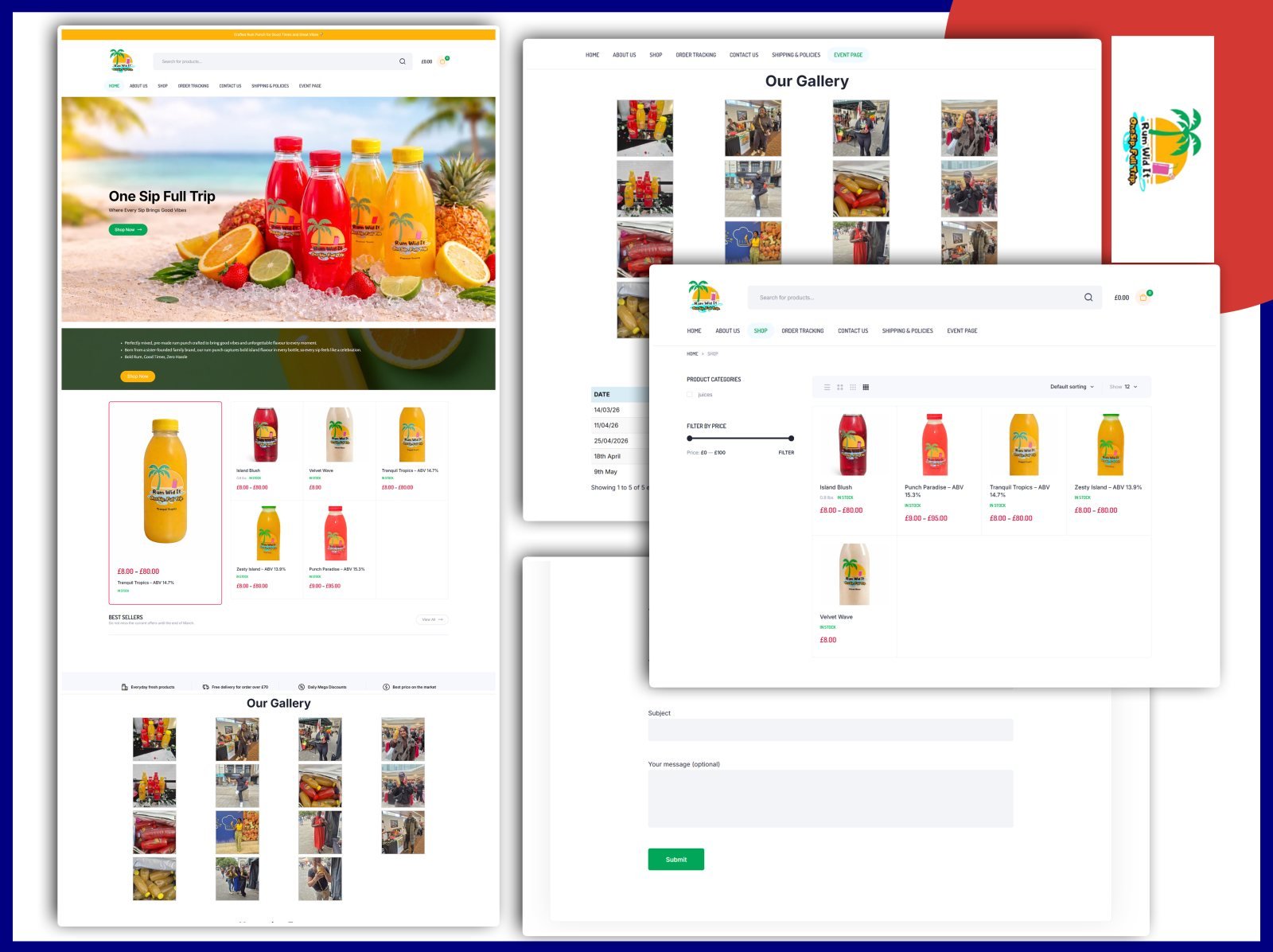 A UK rum punch drinks store built by Code Prisma